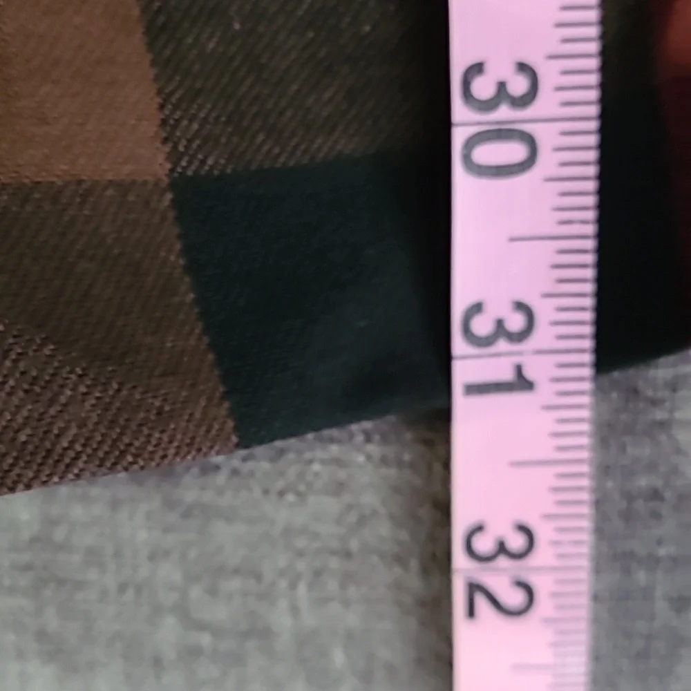 Vtg Wool Midi/Maxi Check Plaid Skirt Vintage Made in USA Austin Hill‎ Tiny Hole